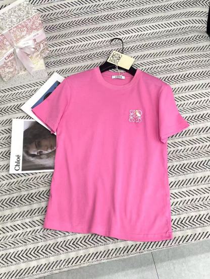 L0WEW シンプル刺繍 猫文字 Tシャツ【50％割引+送料無料】