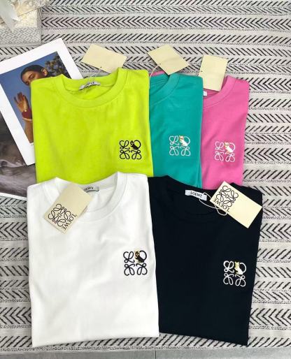 L0WEW シンプル刺繍 猫文字 Tシャツ【50％割引+送料無料】