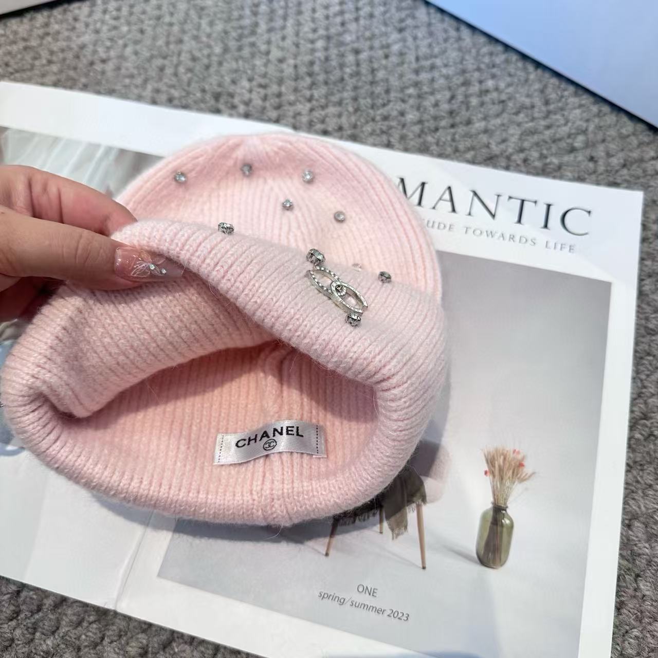 CHANE1 ダブルC ダイヤモンドウールハット【50％割引+送料無料】