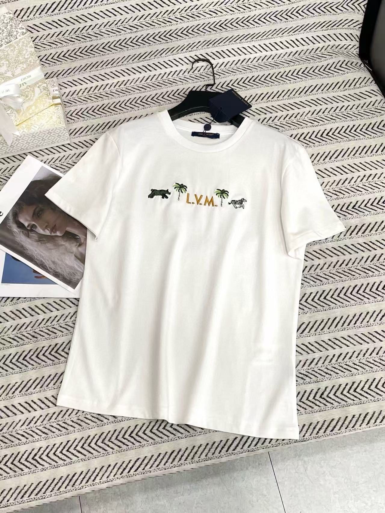 LV ココナッツツリー エンブロイダリー レター Tシャツ【50％割引+送料無料】