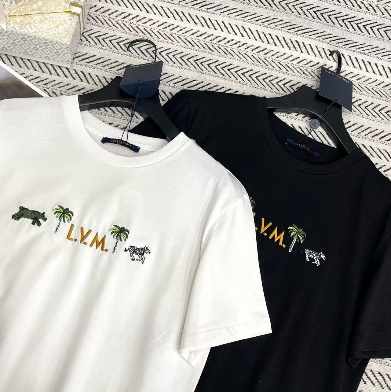 LV ココナッツツリー エンブロイダリー レター Tシャツ【50％割引+送料無料】