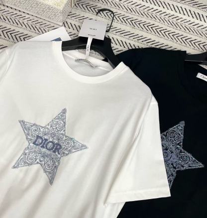 DIOR 五芒星 刺繍 Tシャツ【50％割引+送料無料】