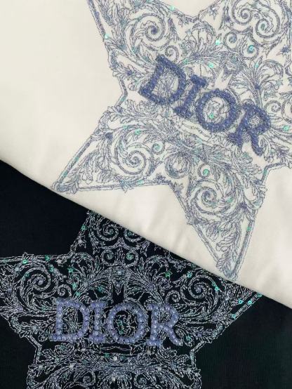 DIOR 五芒星 刺繍 Tシャツ【50％割引+送料無料】