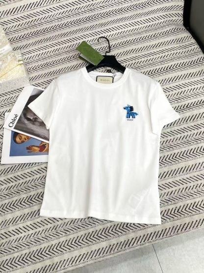 GUCC1 シンプル刺繍ポニーTシャツ【50％割引+送料無料】