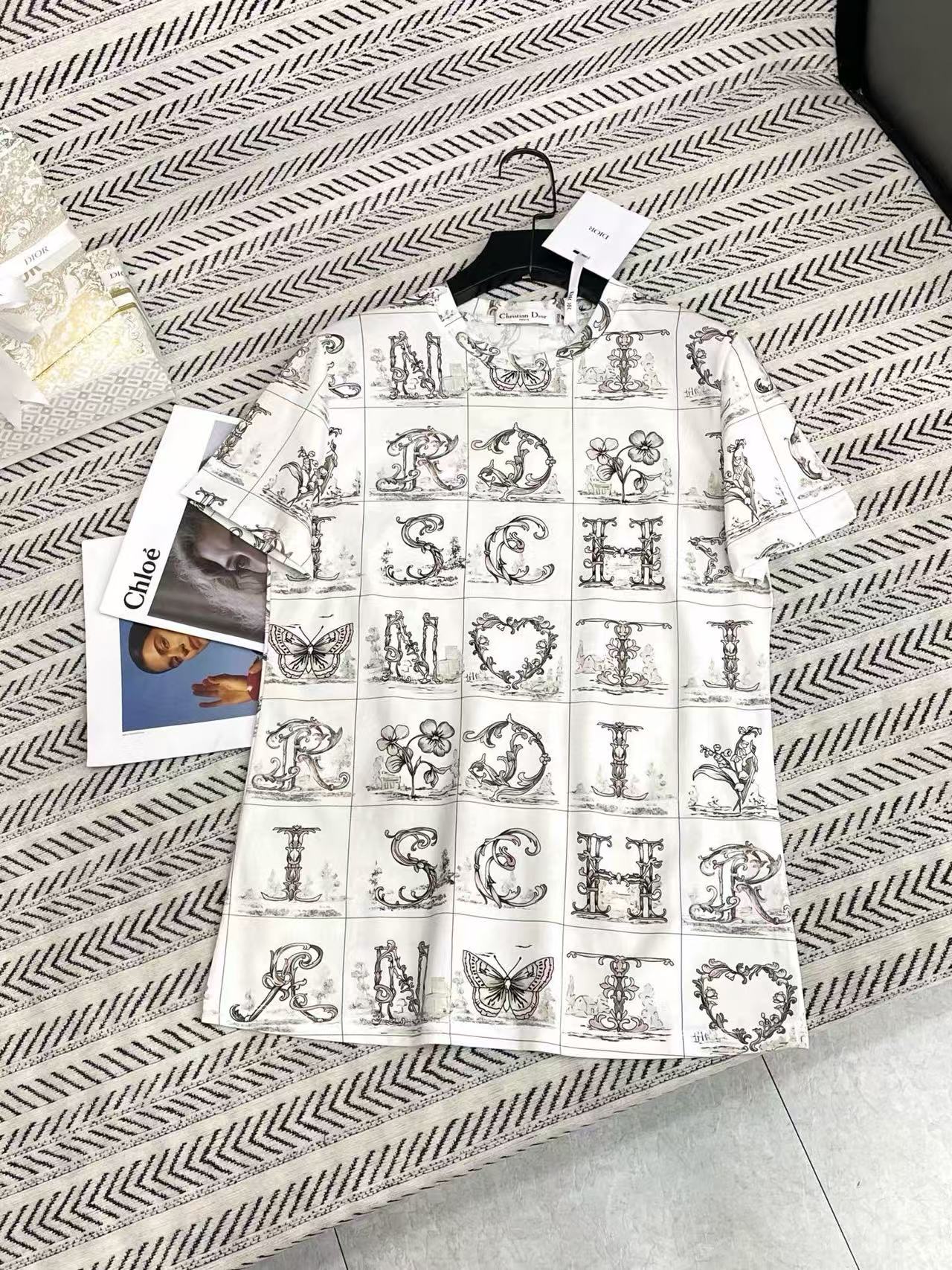 DIOR プリントTシャツ【50％割引+送料無料】