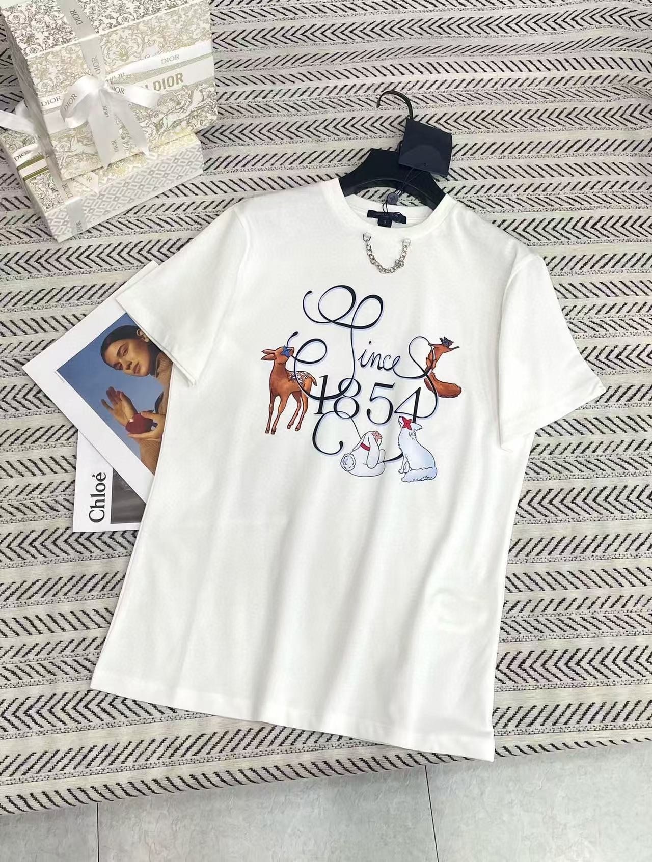 LVレター漫画鹿Tシャツ【50％割引+送料無料】