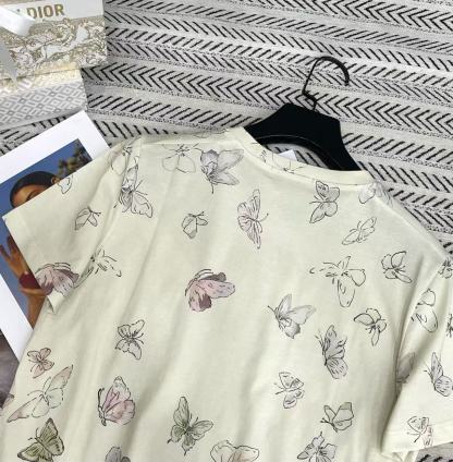 DIOR バタフライプリント Tシャツ【50％割引+送料無料】