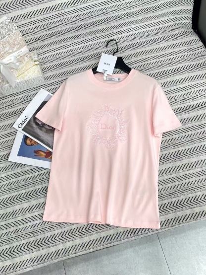 DIOR 刺繍スパンコールレターTシャツ【50％割引+送料無料】