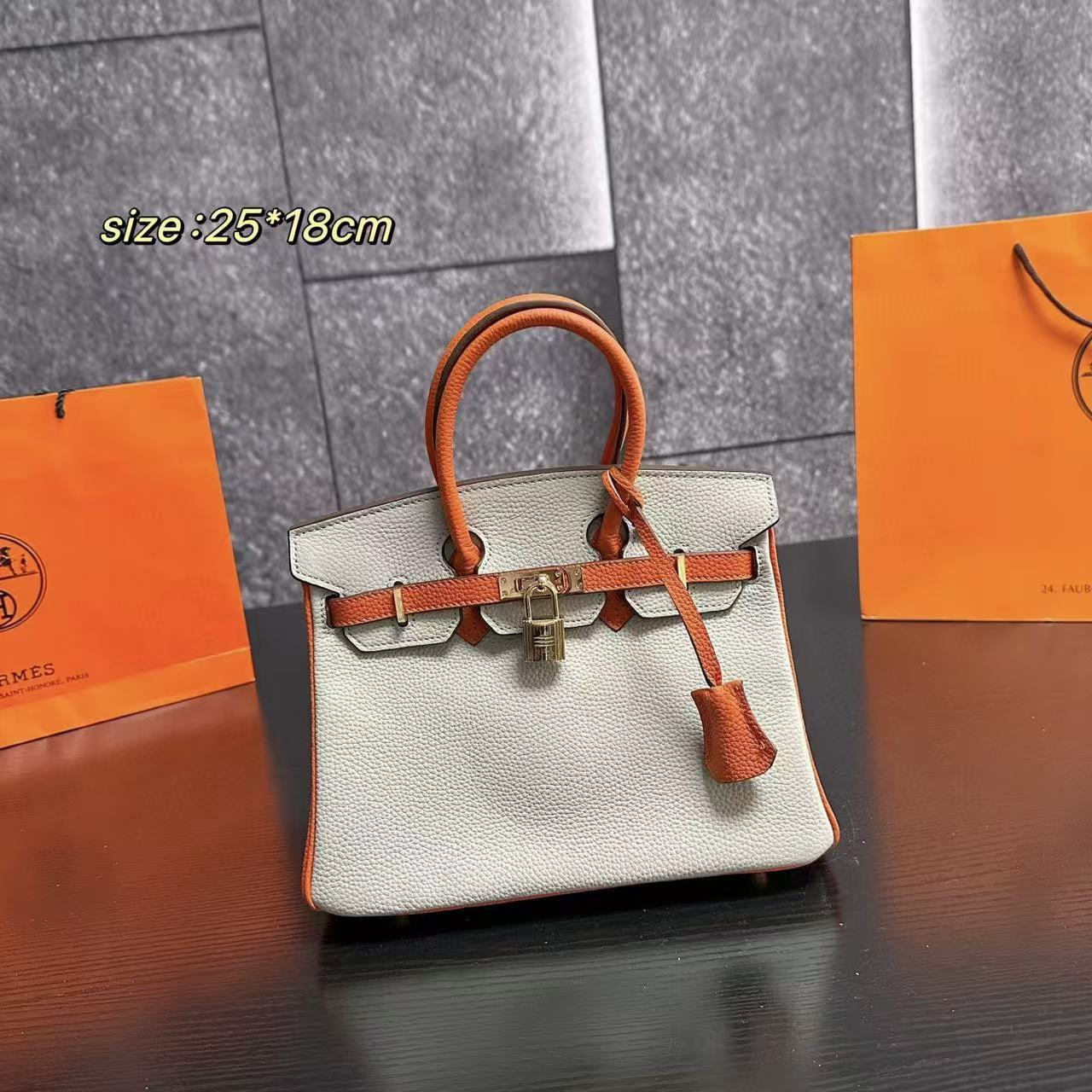 HERME5高品質の牛革ハンドバッグ【50％割引+送料無料】
