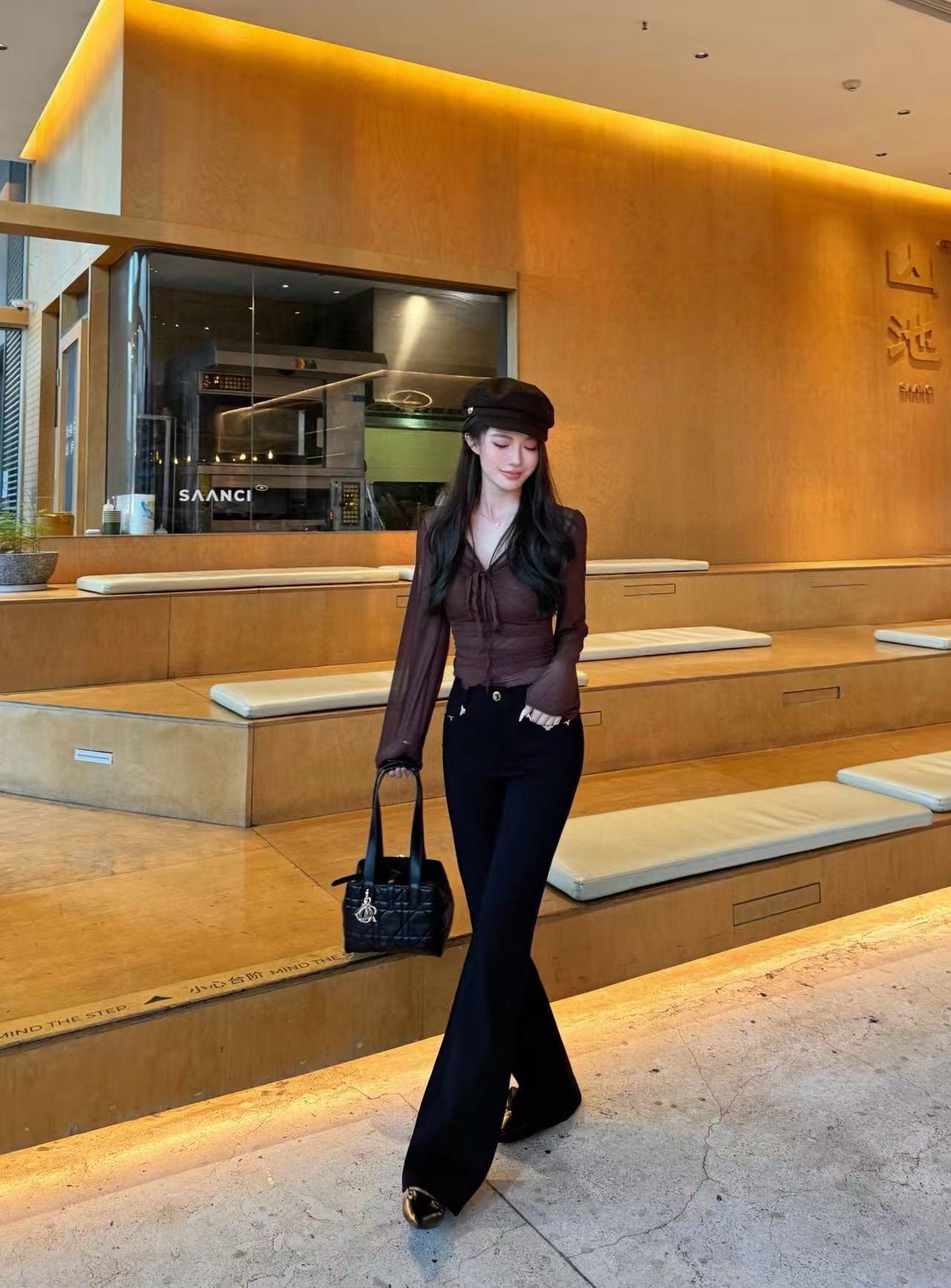 LVダブルポケットフレアパンツ【50％割引+送料無料】