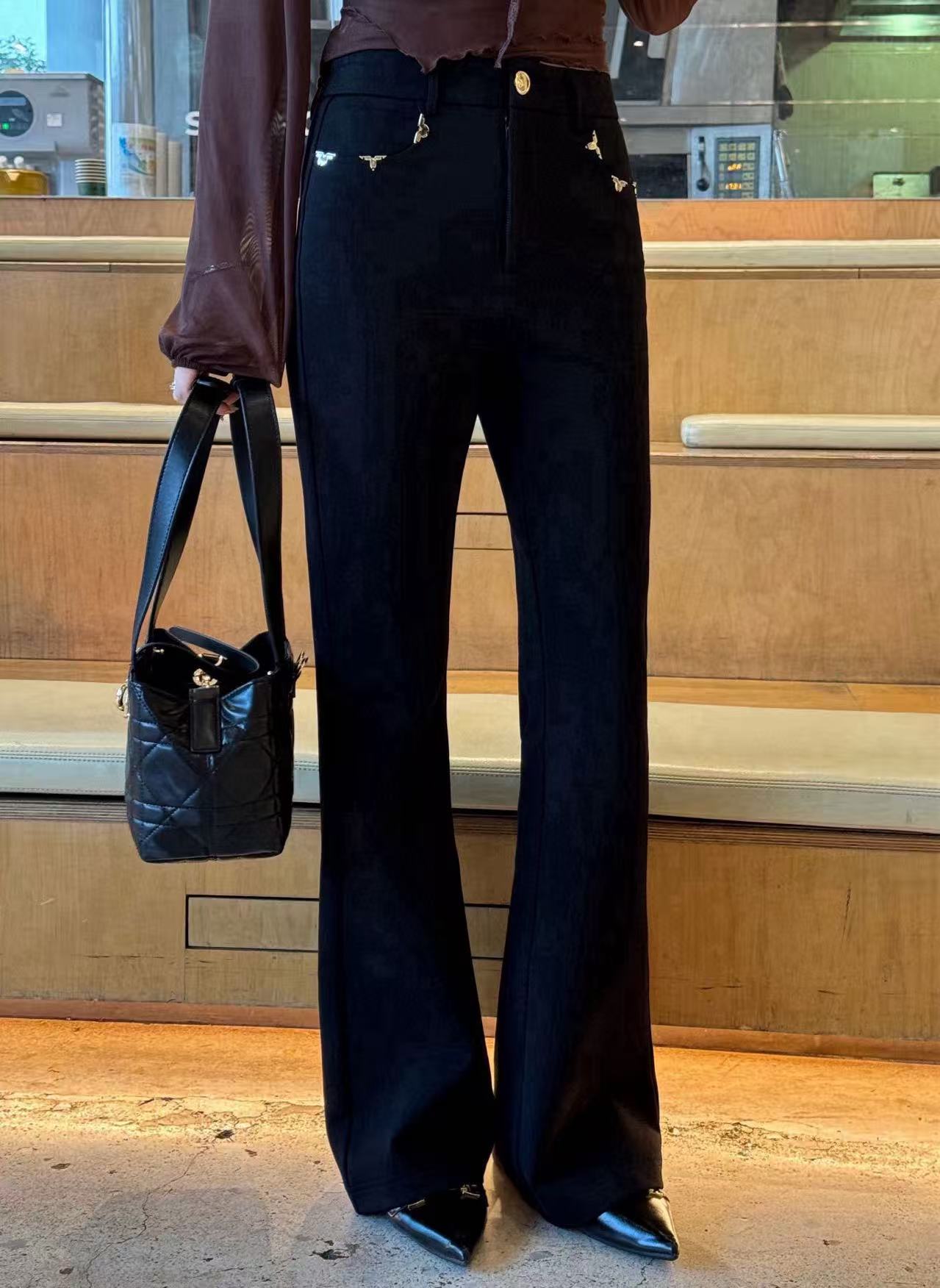 LVダブルポケットフレアパンツ【50％割引+送料無料】