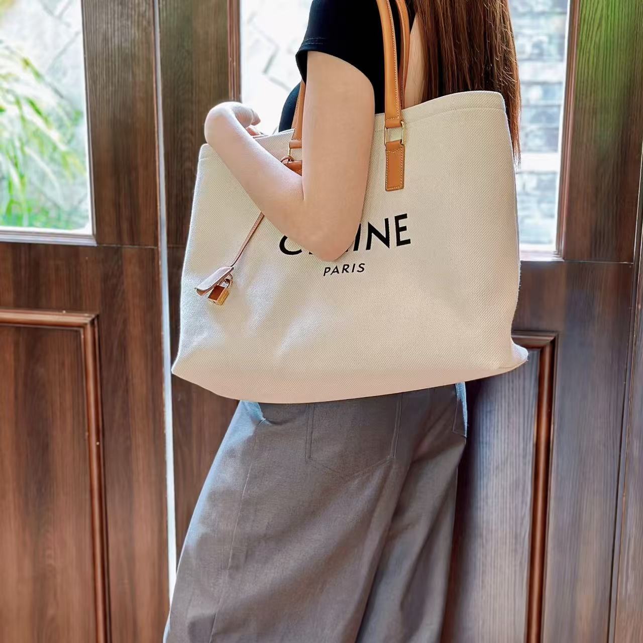 CEL1NE キャンバスレターショッピングバッグ【50％割引+送料無料】