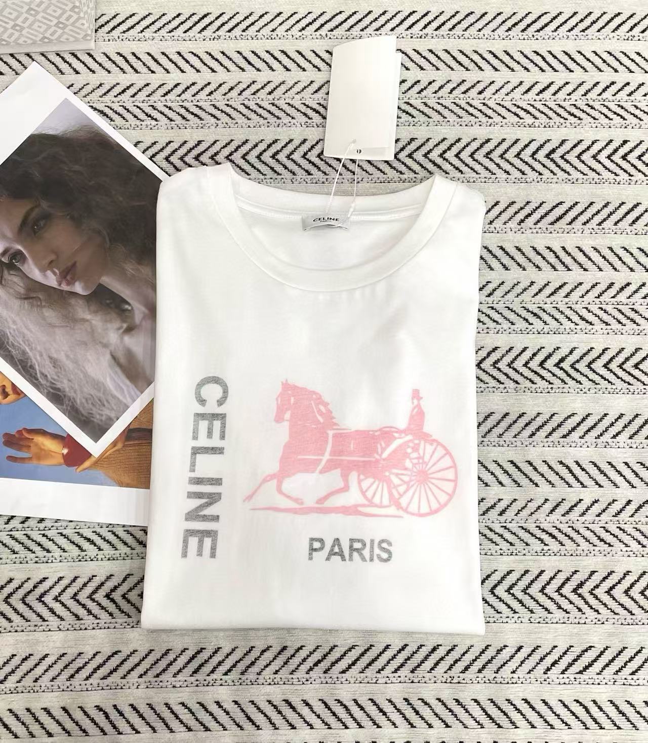 CEL1NE キャリッジレターTシャツ【50％割引+送料無料】