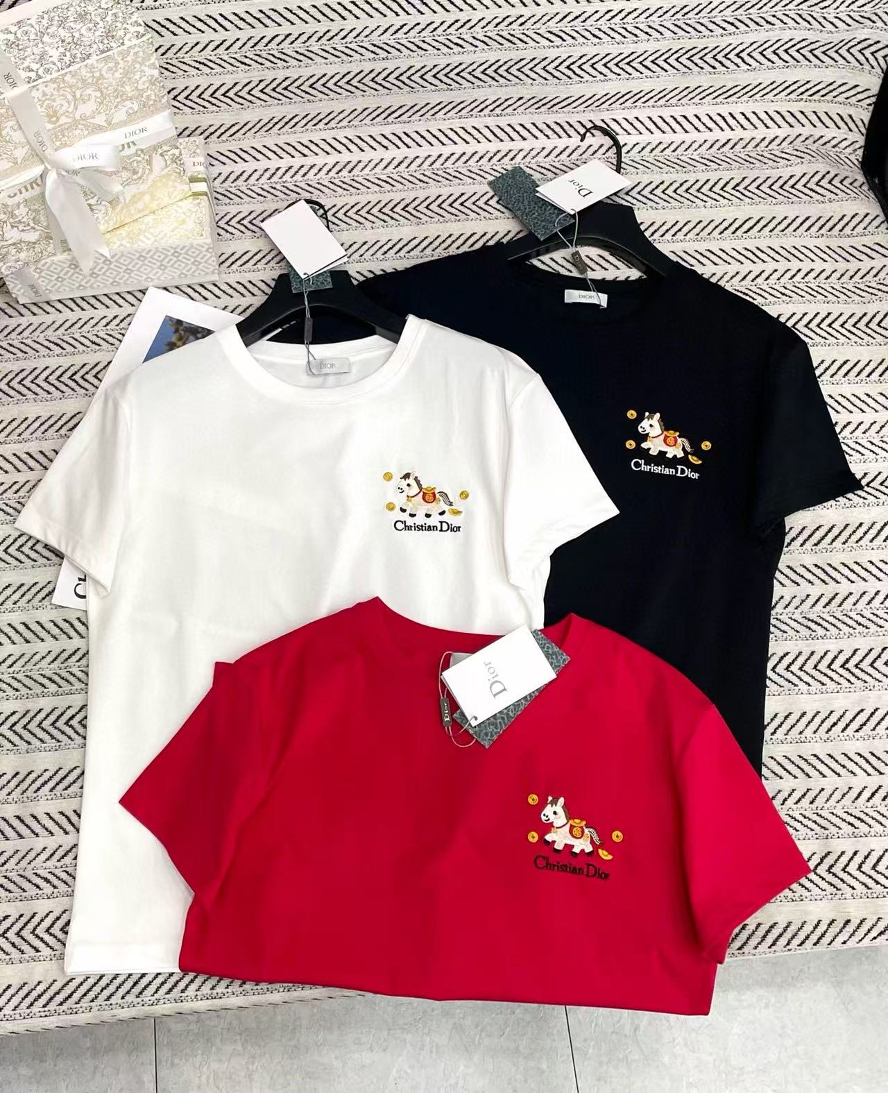 DIOR 刺繍ポニーレターTシャツ【50％割引+送料無料】