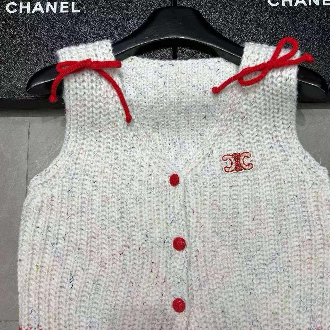 CEL1NE 凱旋門 レースアップ ウール ベスト【50％割引+送料無料】