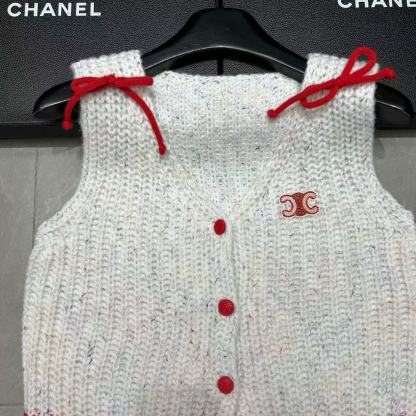 CEL1NE 凱旋門 レースアップ ウール ベスト【50％割引+送料無料】