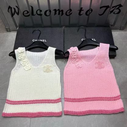 CEL1NE 凱旋門 3D フローラル ホロウアウト ウール ベスト【50％割引+送料無料】