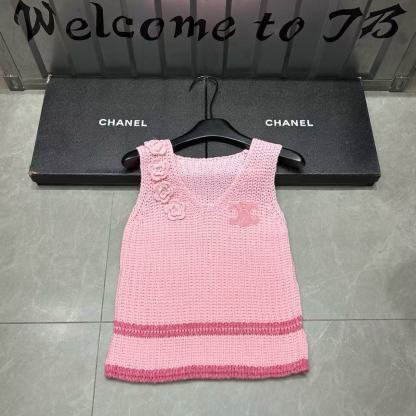 CEL1NE 凱旋門 3D フローラル ホロウアウト ウール ベスト【50％割引+送料無料】