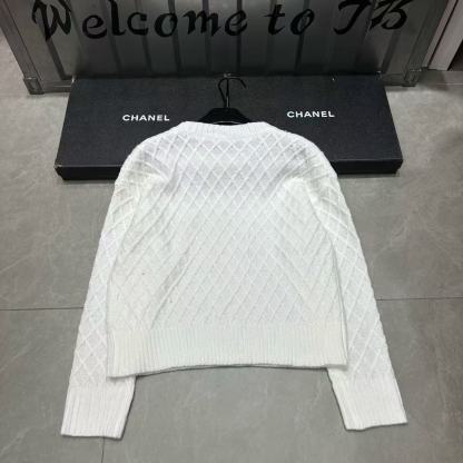 CHANE1 ダブルCチェックウールセーター【50％割引+送料無料】