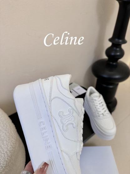 CEL1NE 高品質厚底カジュアルホワイトスニーカー【50％割引+送料無料】