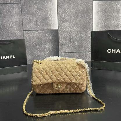 CHANE1CF クラシックウールパールチェーンバッグ【50％割引+送料無料】