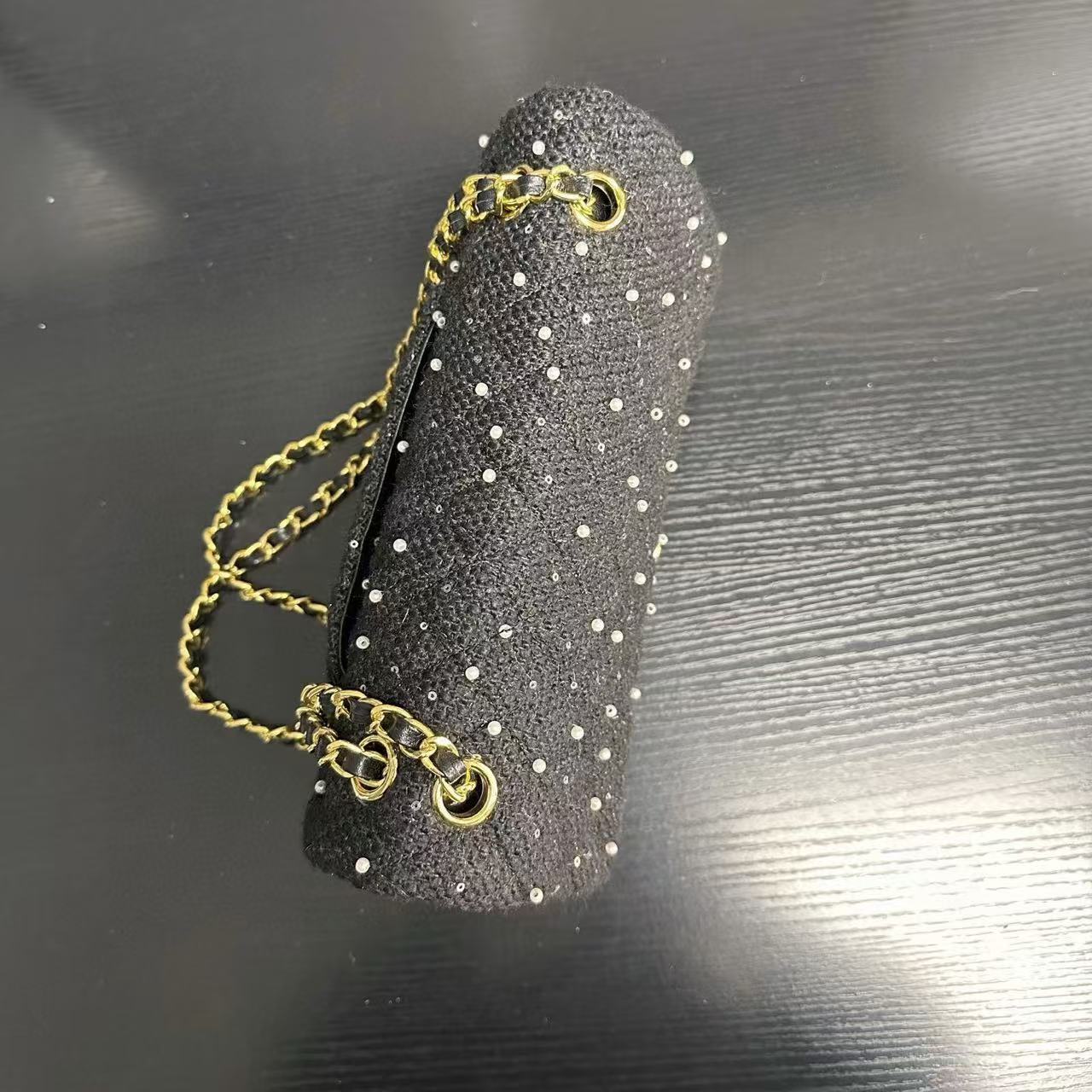 CHANE1CF クラシックウールパールチェーンバッグ【50％割引+送料無料】