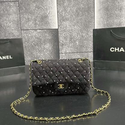 CHANE1CF クラシックウールパールチェーンバッグ【50％割引+送料無料】