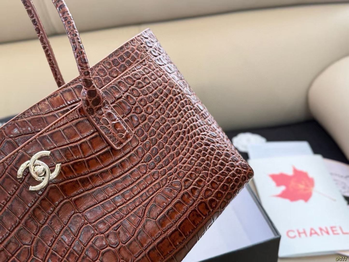 CHANE1 クロコダイルスキン ショッピングバッグ【50％割引+送料無料】