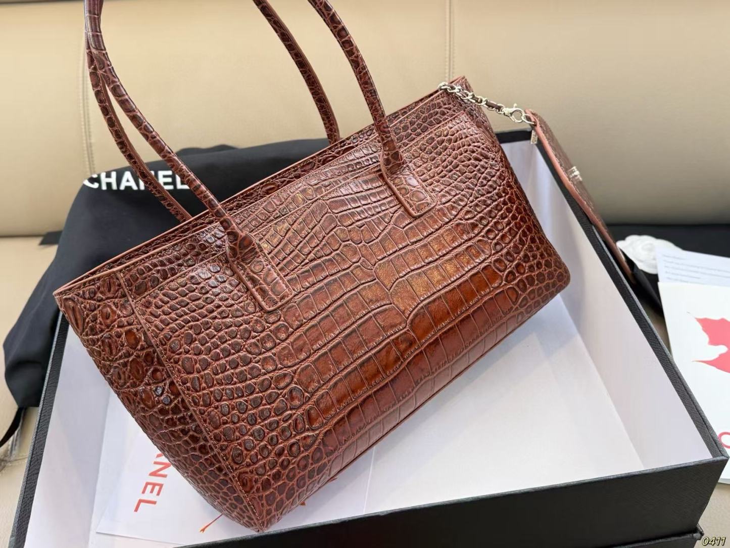 CHANE1 クロコダイルスキン ショッピングバッグ【50％割引+送料無料】