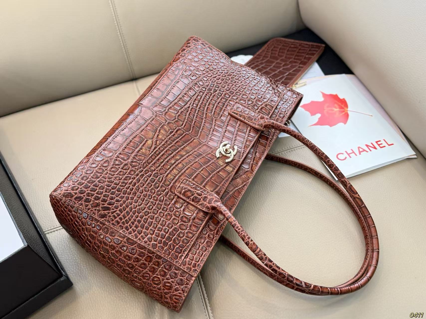 CHANE1 クロコダイルスキン ショッピングバッグ【50％割引+送料無料】