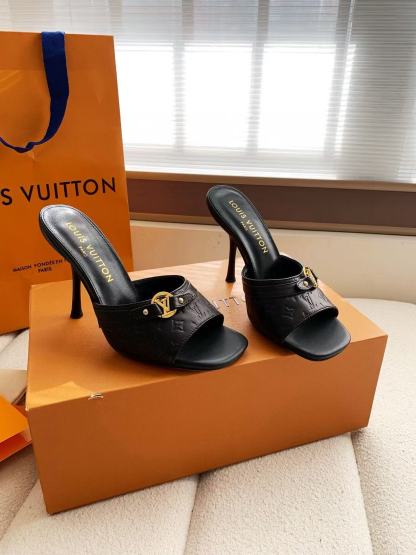 LVの高品質牛革プリントハイヒール【50％割引+送料無料】