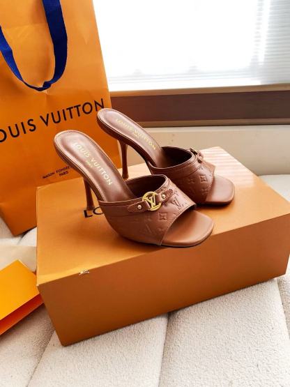 LVの高品質牛革プリントハイヒール【50％割引+送料無料】