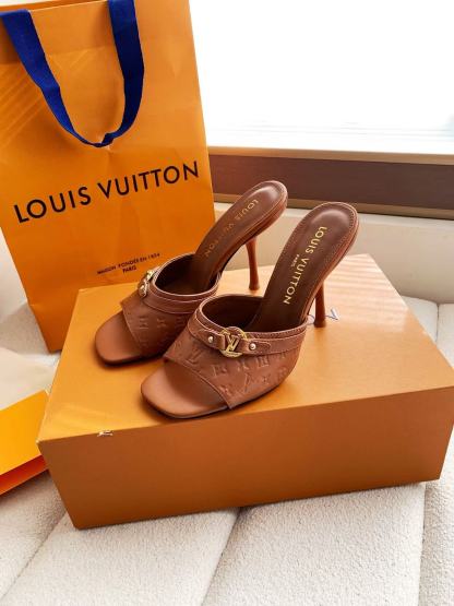 LVの高品質牛革プリントハイヒール【50％割引+送料無料】