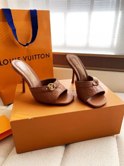 LVの高品質牛革プリントハイヒール【50％割引+送料無料】