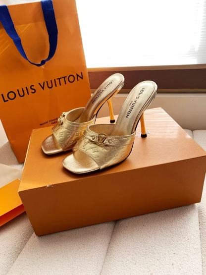 LVの高品質牛革プリントハイヒール【50％割引+送料無料】