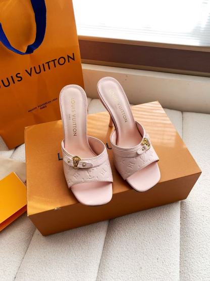 LVの高品質牛革プリントハイヒール【50％割引+送料無料】