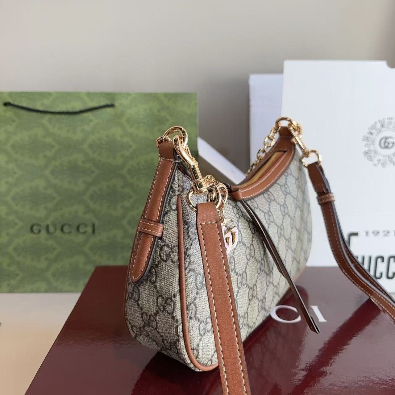 GUCC1 ジャカードチェーンショルダーバッグ【50％割引+送料無料】