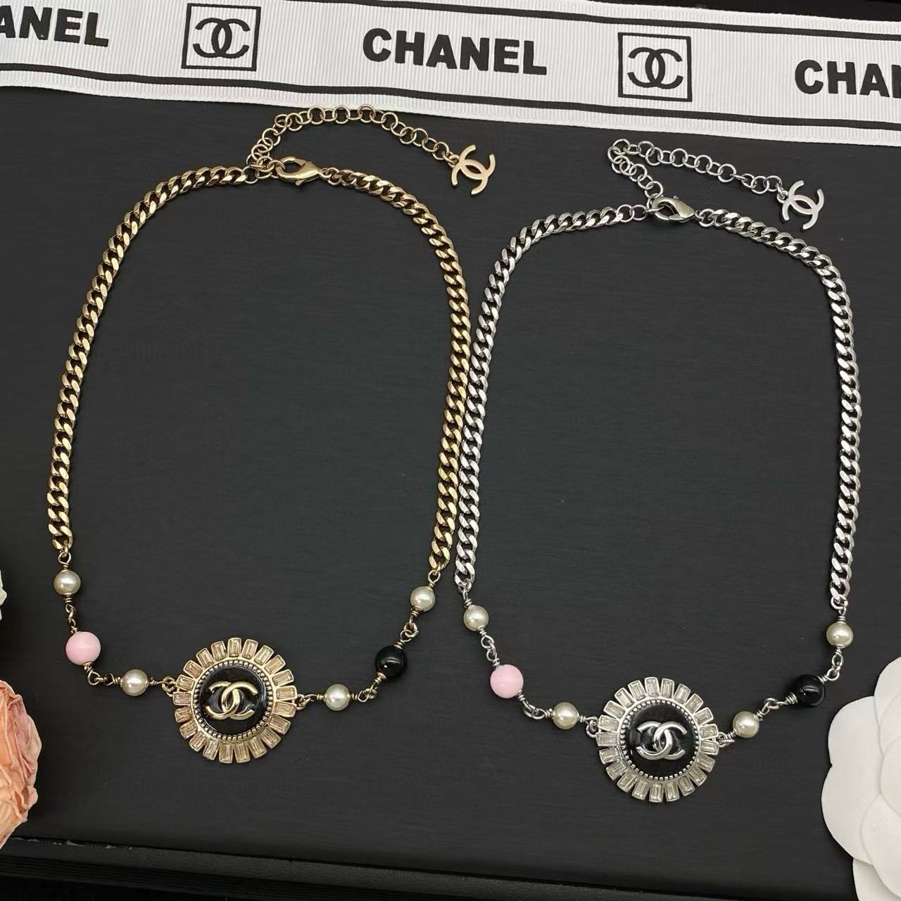 CHANE1 ダブルC ラウンドネックレス【50％割引+送料無料】