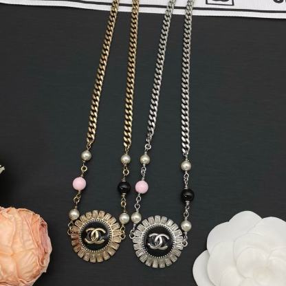 CHANE1 ダブルC ラウンドネックレス【50％割引+送料無料】