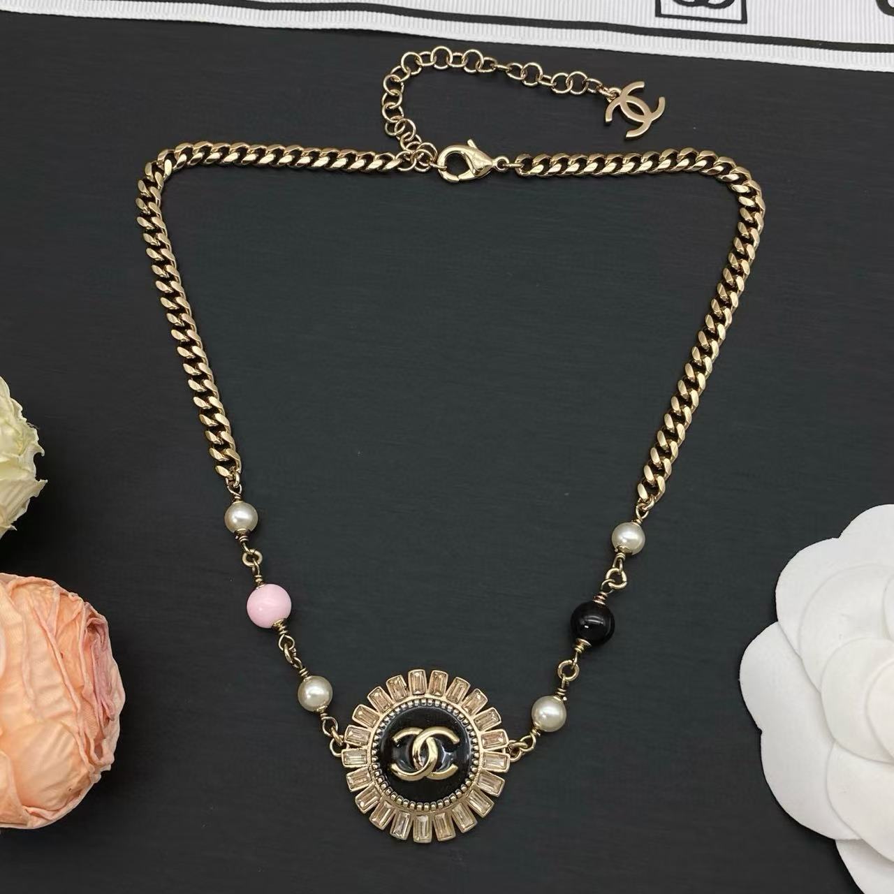 CHANE1 ダブルC ラウンドネックレス【50％割引+送料無料】