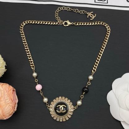 CHANE1 ダブルC ラウンドネックレス【50％割引+送料無料】