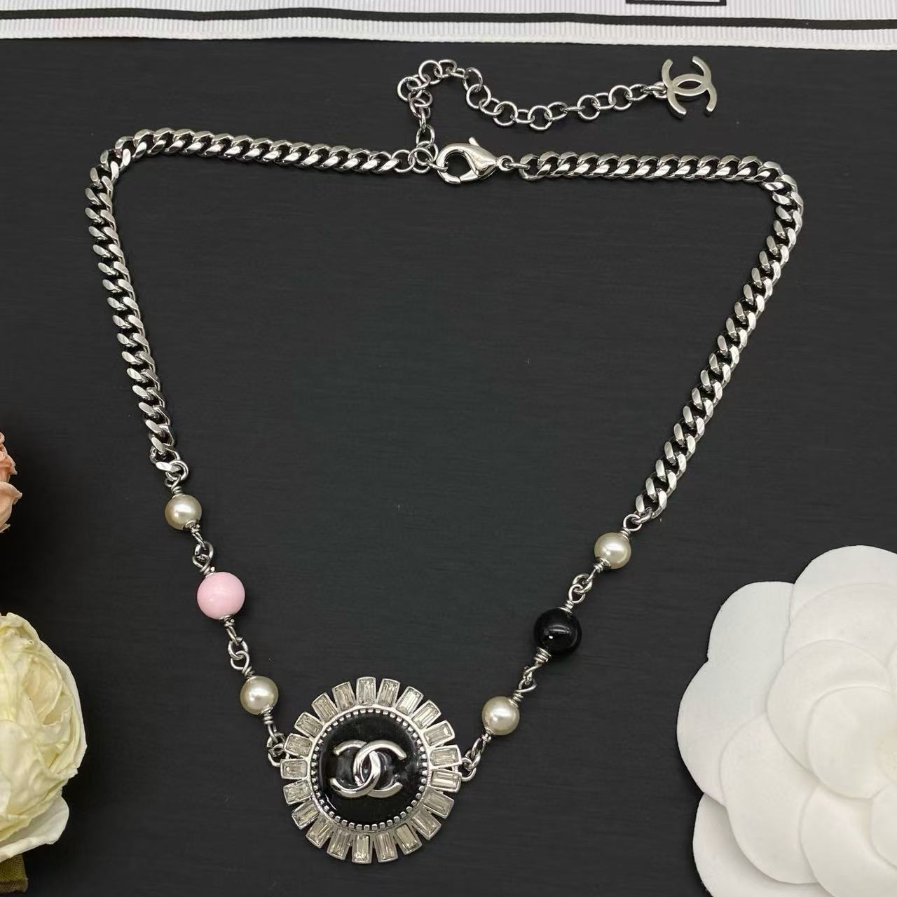 CHANE1 ダブルC ラウンドネックレス【50％割引+送料無料】