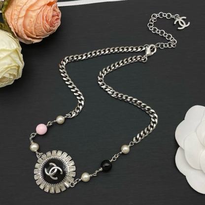 CHANE1 ダブルC ラウンドネックレス【50％割引+送料無料】