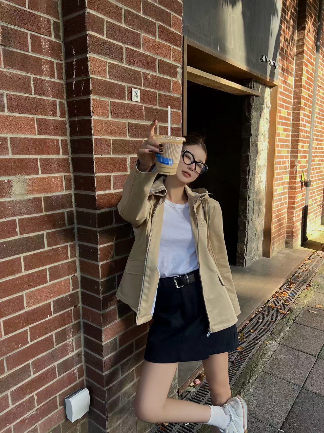 M1UM1U シンプルフードジャケット【50％割引+送料無料】