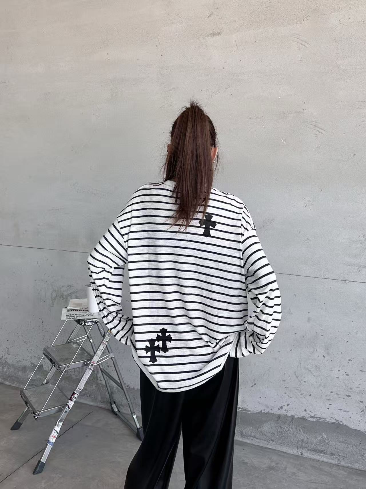 Chr0me Hearts クロスストライプ Tシャツ【50％割引+送料無料】