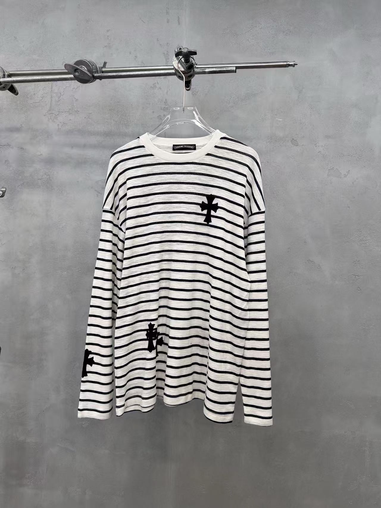 Chr0me Hearts クロスストライプ Tシャツ【50％割引+送料無料】