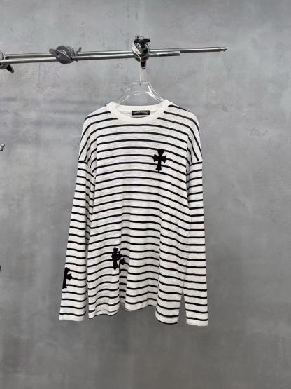 Chr0me Hearts クロスストライプ Tシャツ【50％割引+送料無料】