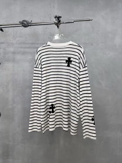 Chr0me Hearts クロスストライプ Tシャツ【50％割引+送料無料】