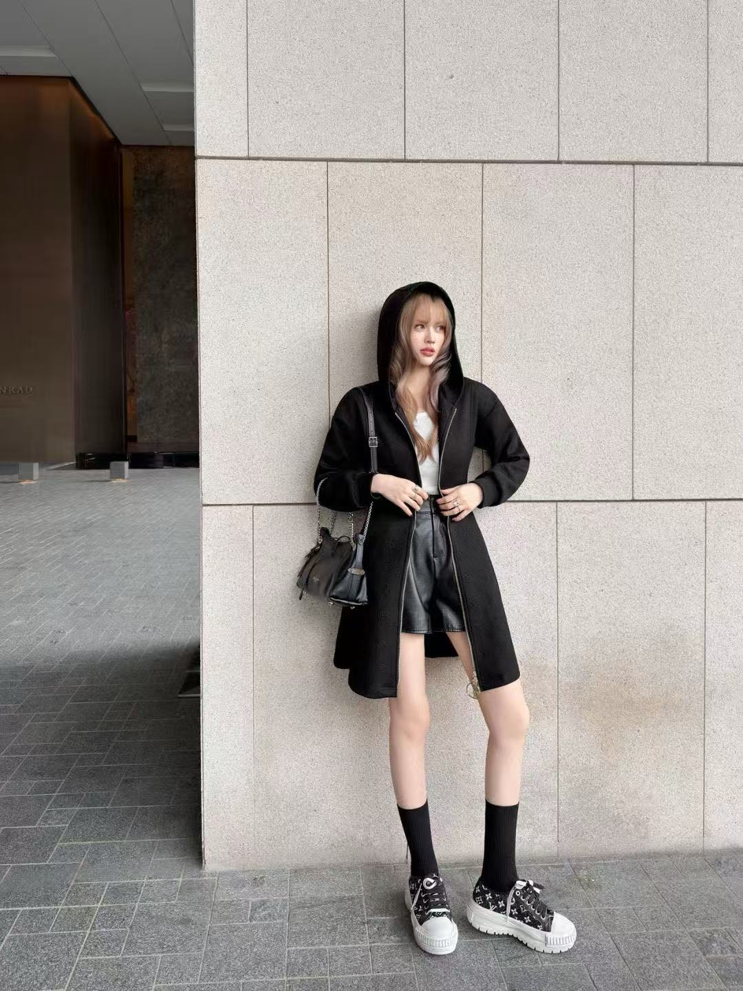 LVフード付きジップアップドレス【50％割引+送料無料】