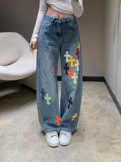 Chr0me Heartsカラフルなクロスジーンズ【50％割引+送料無料】